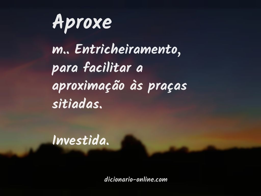 Significado de aproxe