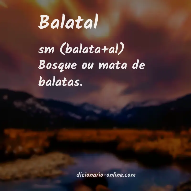 Significado de balatal