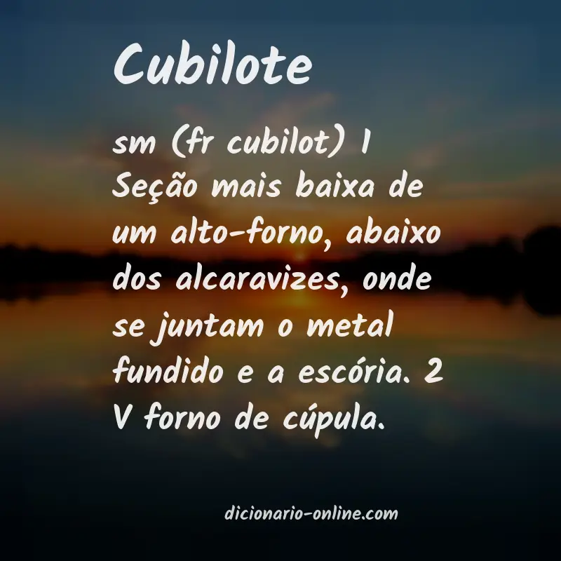 Significado de cubilote