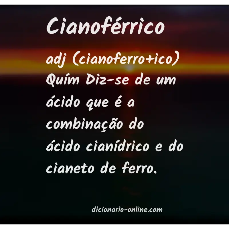 Significado de cianoférrico