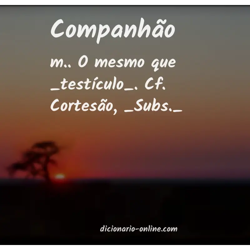 Significado de companhão