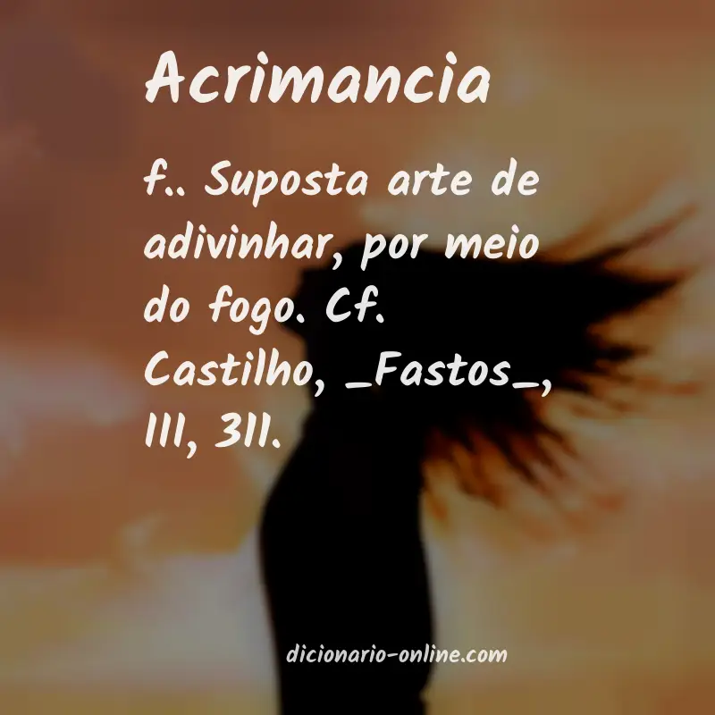 Significado de acrimancia