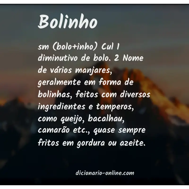 Significado de bolinho