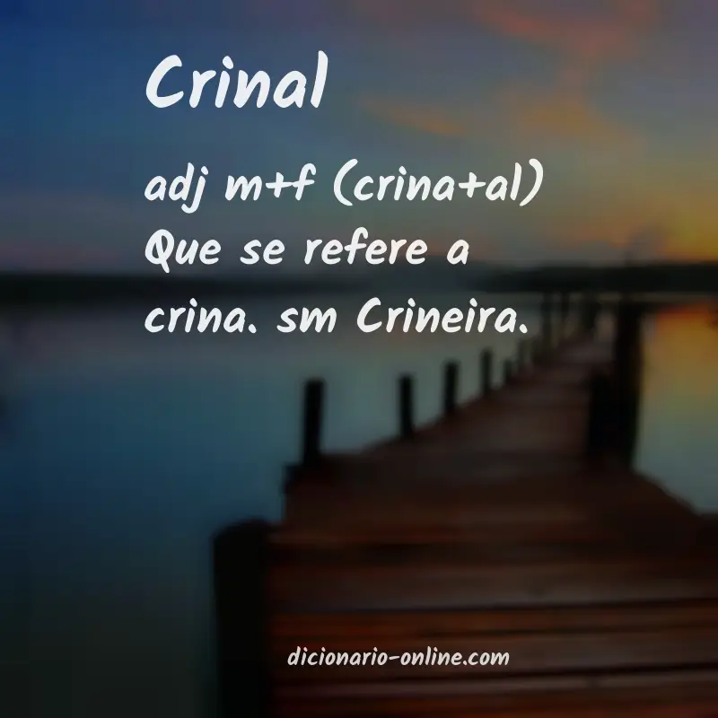Significado de crinal