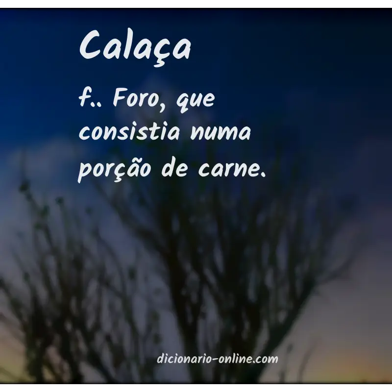 Significado de calaça