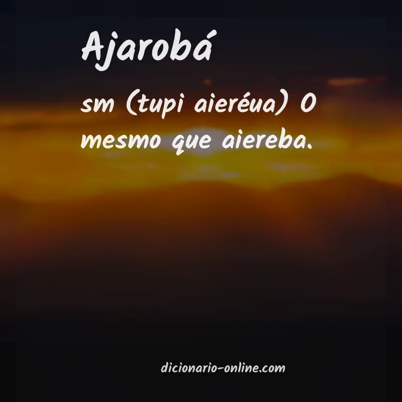 Significado de ajarobá