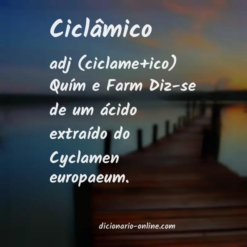 Significado de ciclâmico