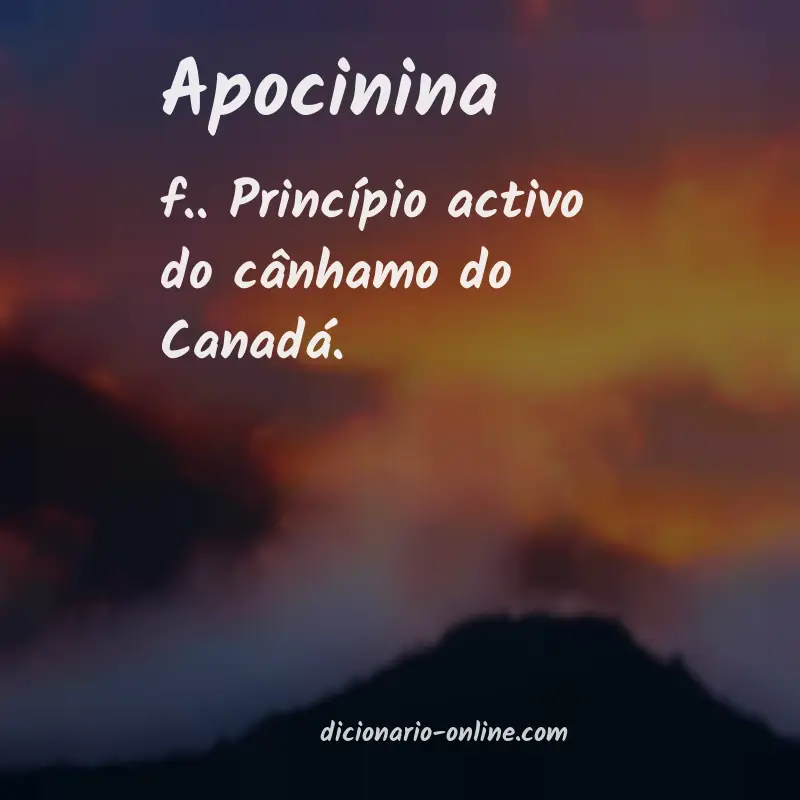 Significado de apocinina