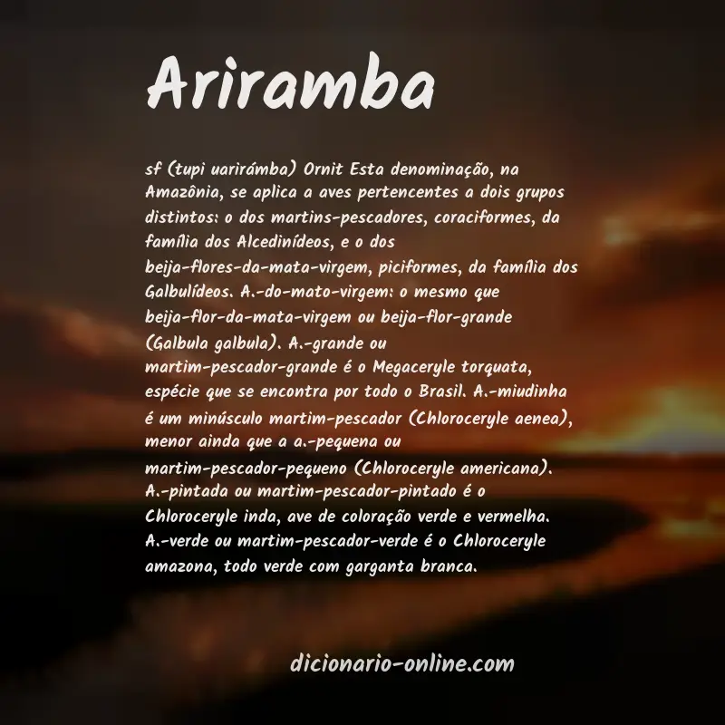 Significado de ariramba