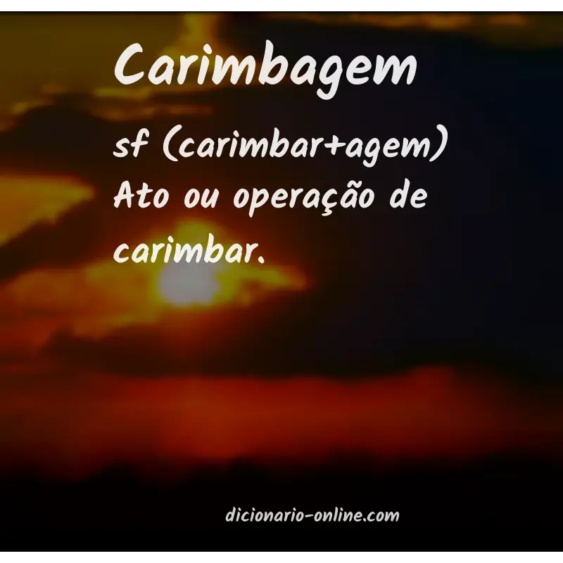 Significado de carimbagem
