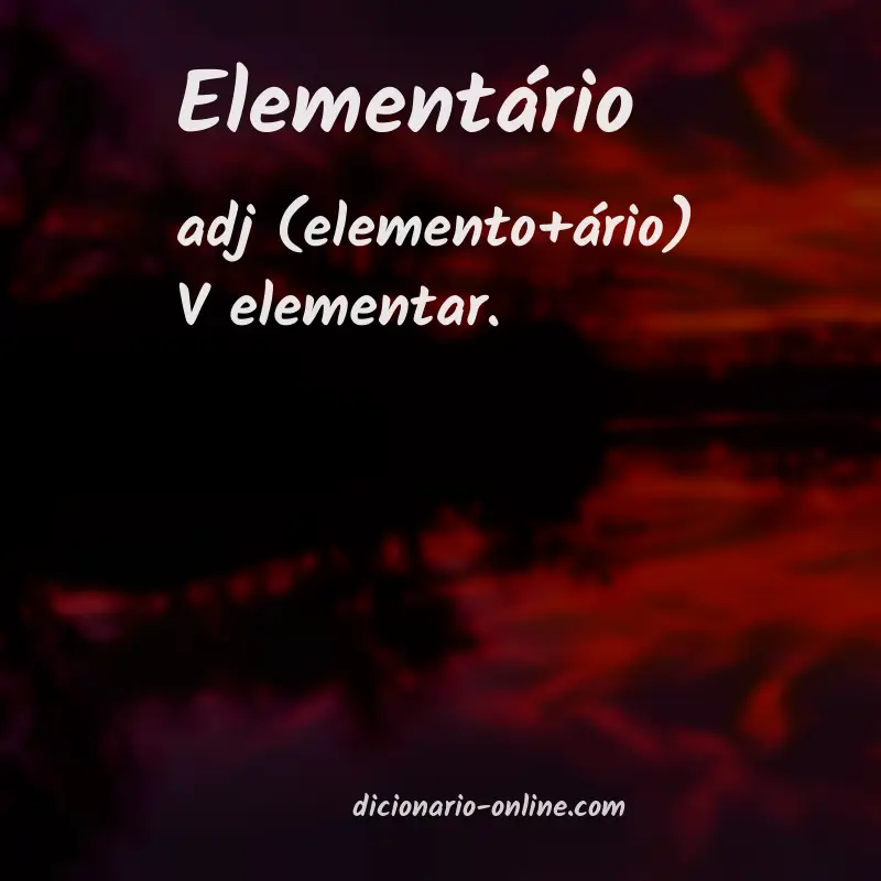 Significado de elementário