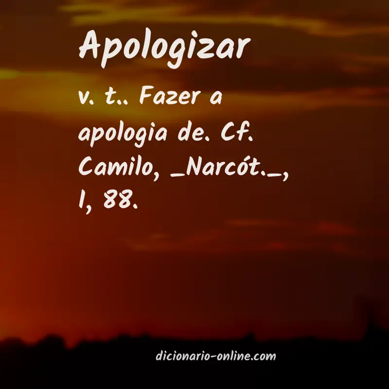 Significado de apologizar