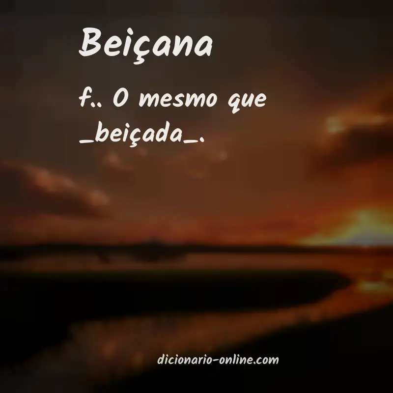 Significado de beiçana
