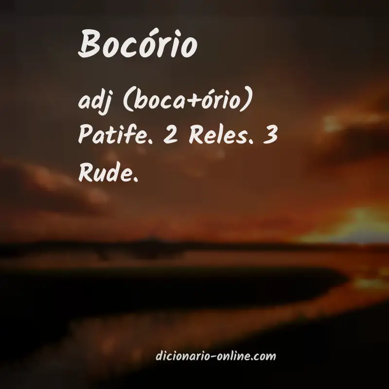 Significado de bocório