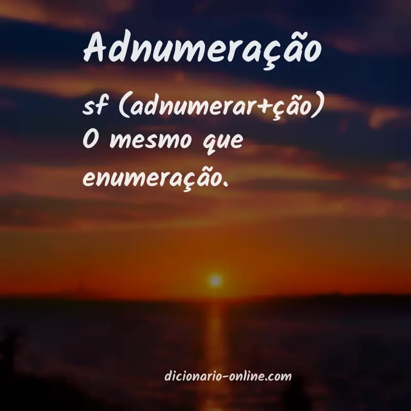 Significado de adnumeração