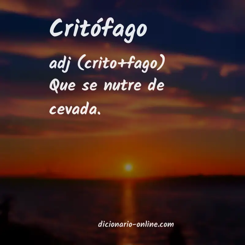 Significado de critófago