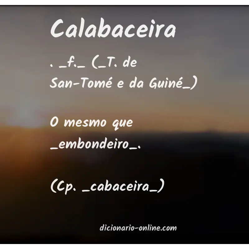 Significado de calabaceira