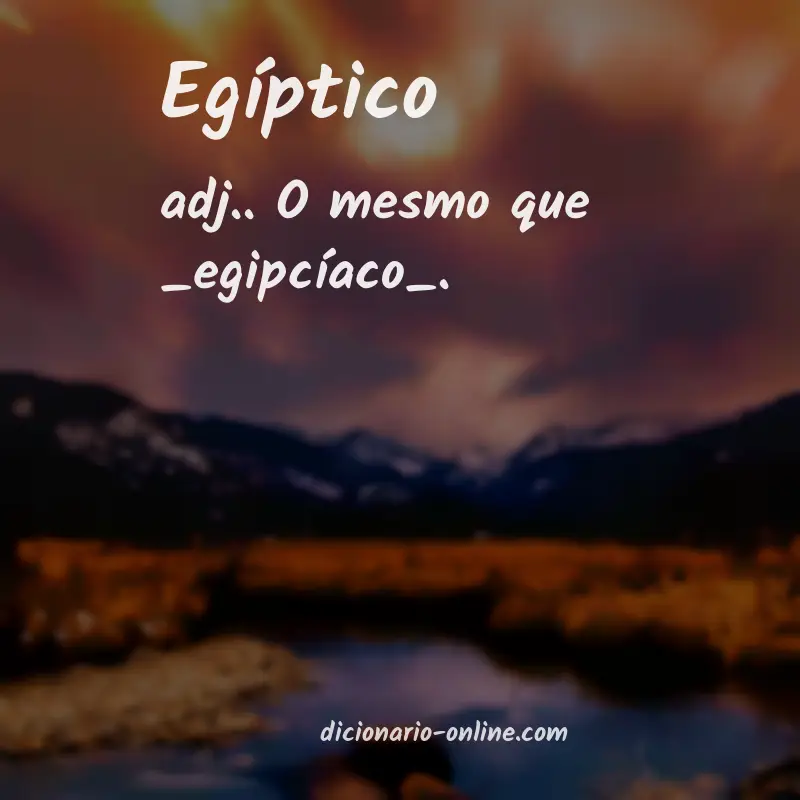Significado de egíptico