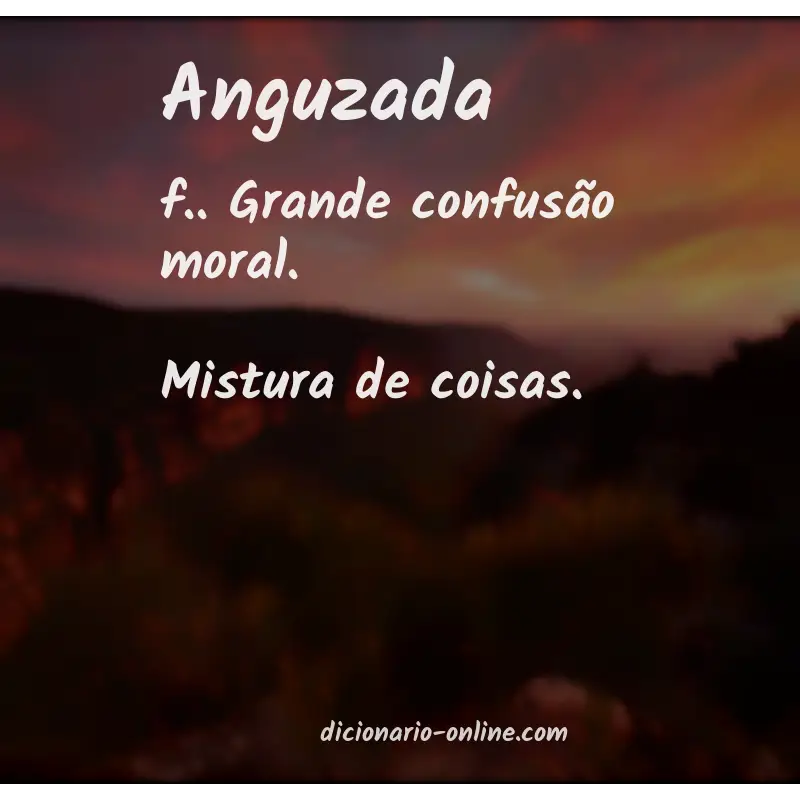 Significado de anguzada