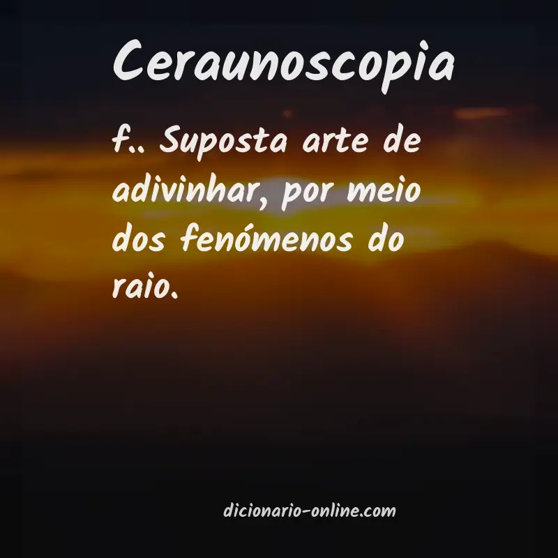 Significado de ceraunoscopia