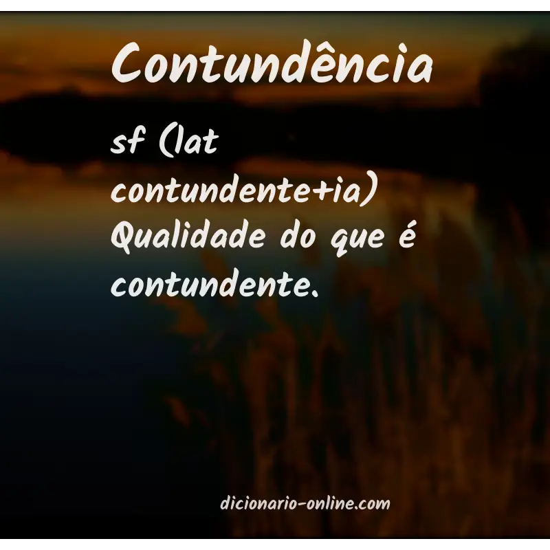 Significado de contundência