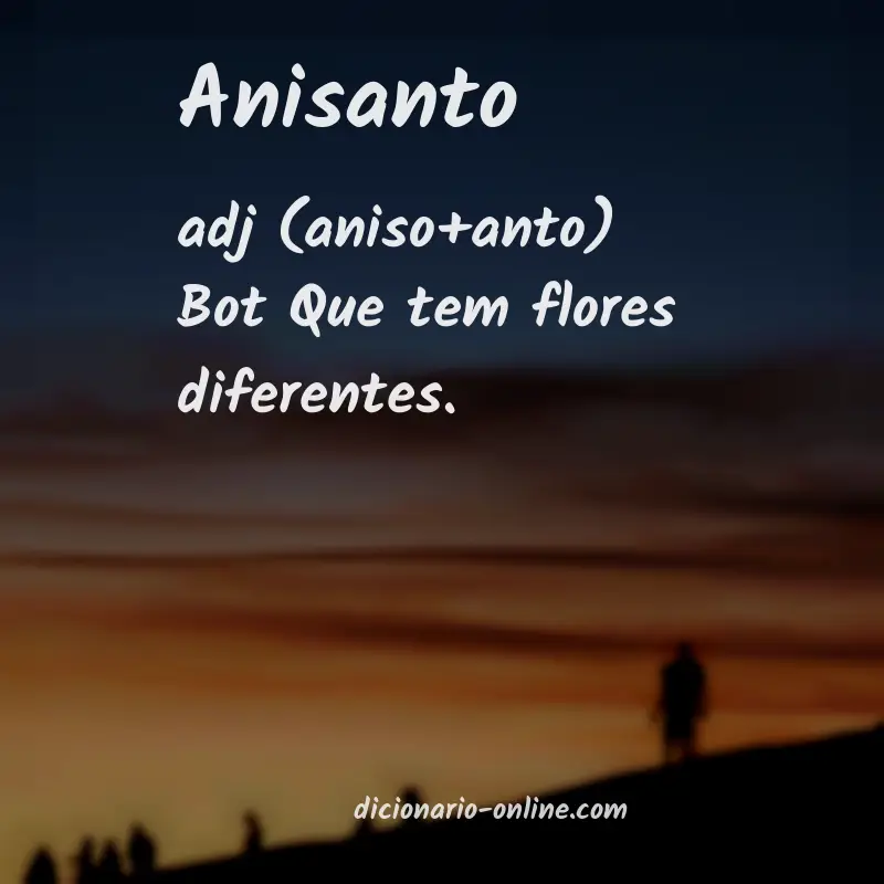 Significado de anisanto