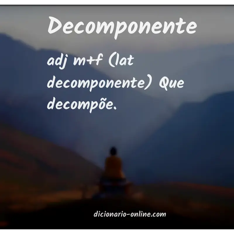 Significado de decomponente