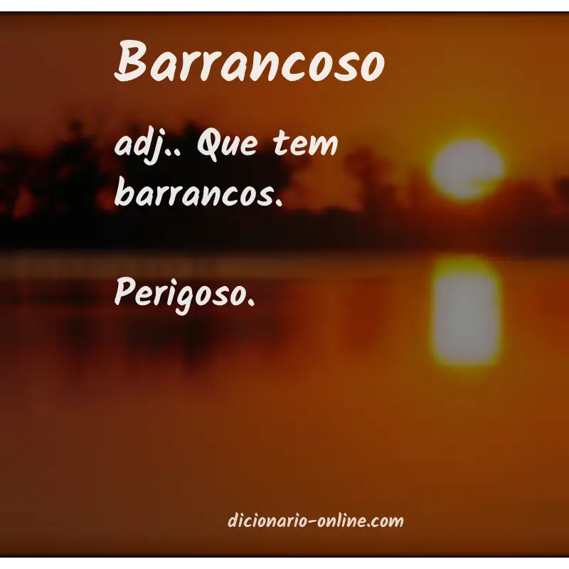 Significado de barrancoso