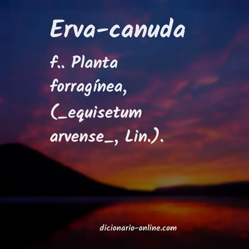 Significado de erva-canuda