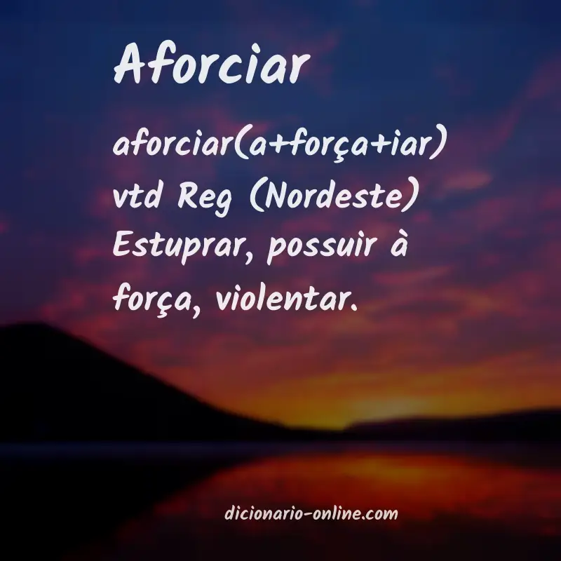 Significado de aforciar