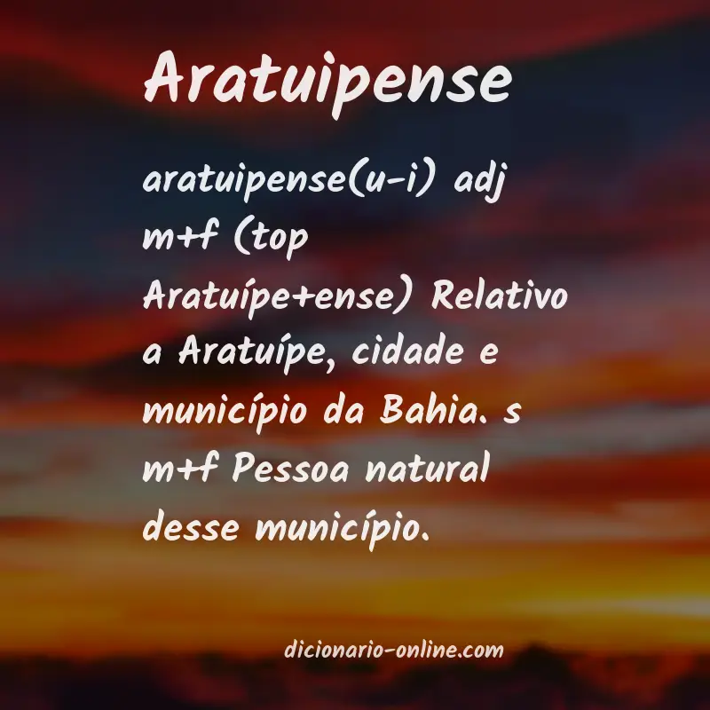 Significado de aratuipense