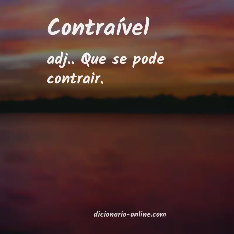 Significado de contraível