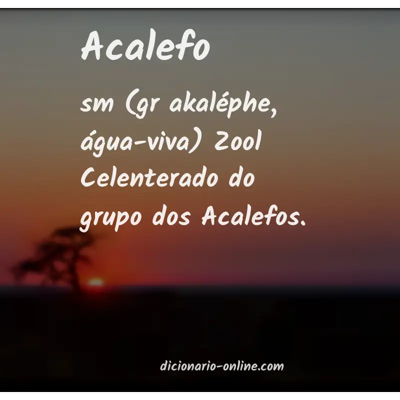 Significado de acalefo