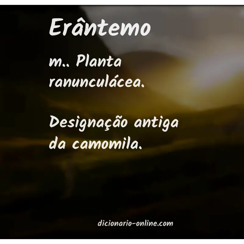 Significado de erântemo