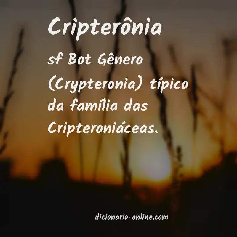 Significado de cripterônia