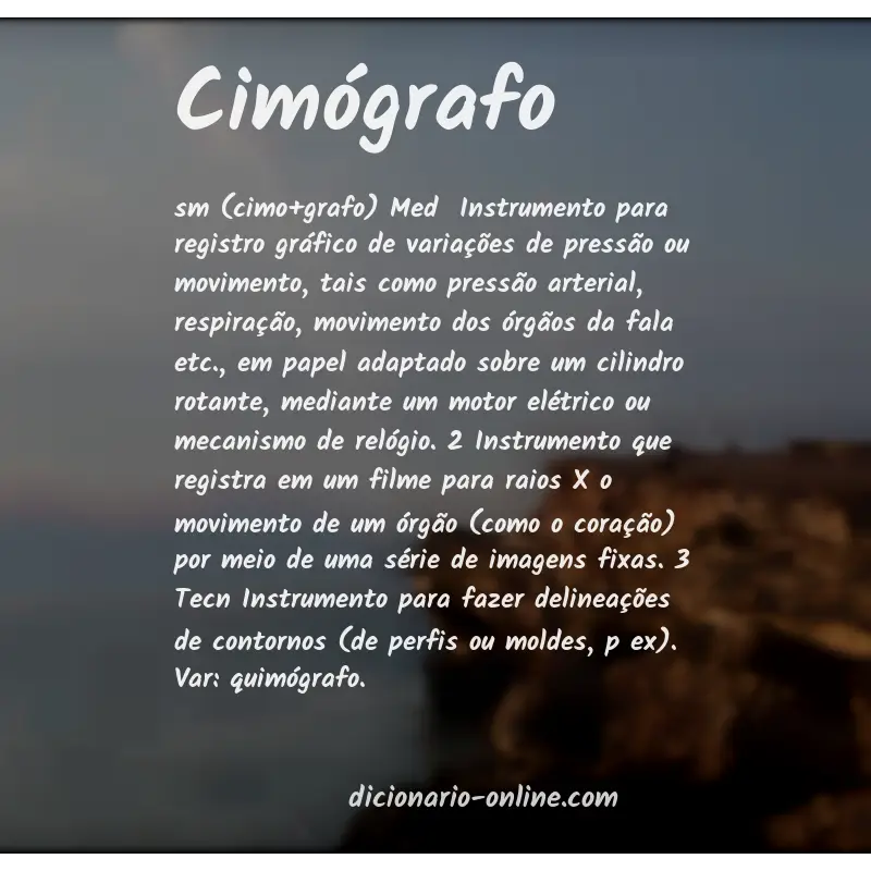 Significado de cimógrafo