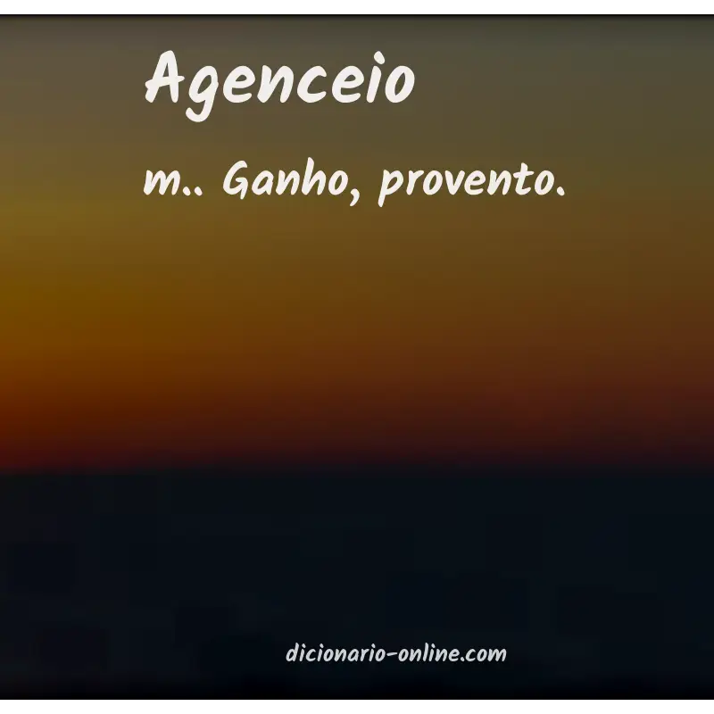Significado de agenceio