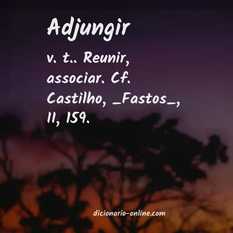 Significado de adjungir