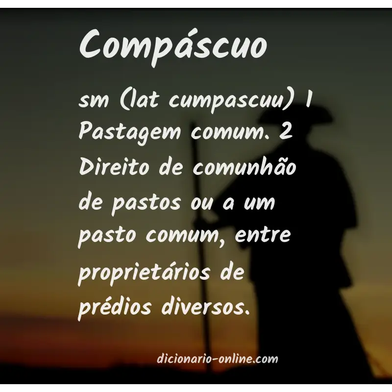Significado de compáscuo