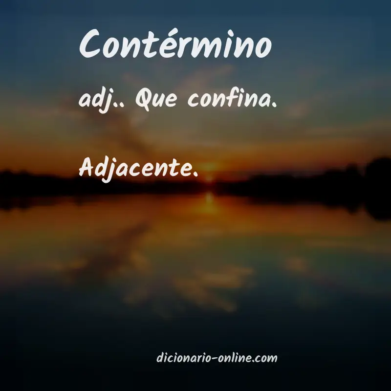 Significado de contérmino