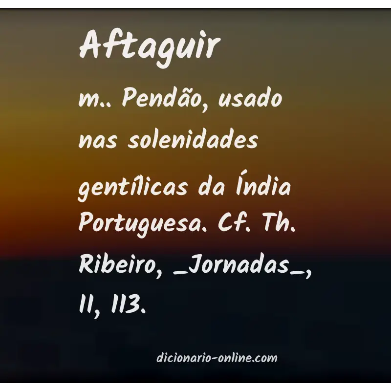 Significado de aftaguir