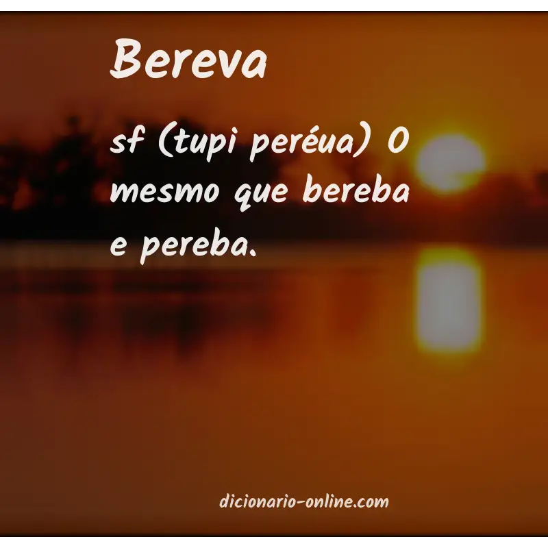 Significado de bereva