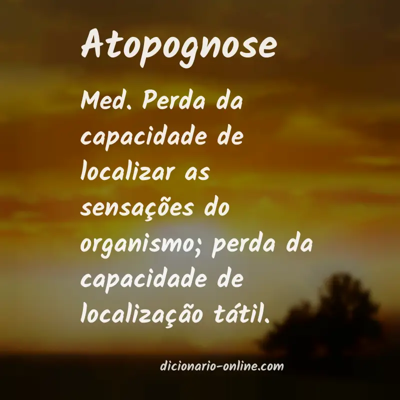 Significado de atopognose
