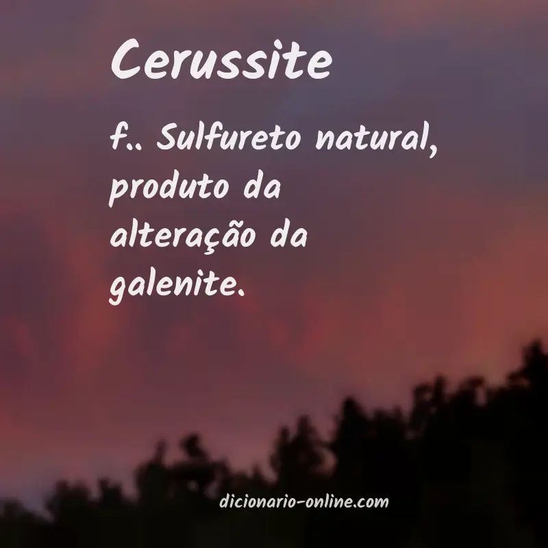 Significado de cerussite