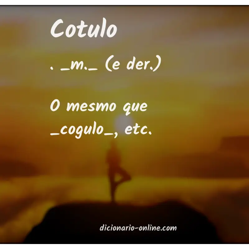 Significado de cotulo