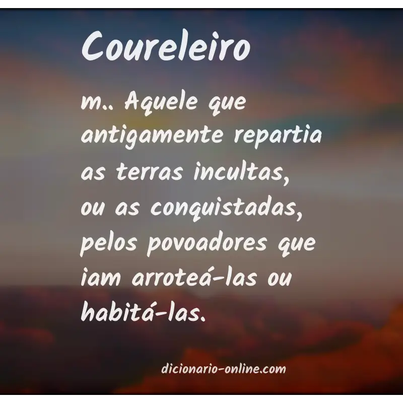 Significado de coureleiro