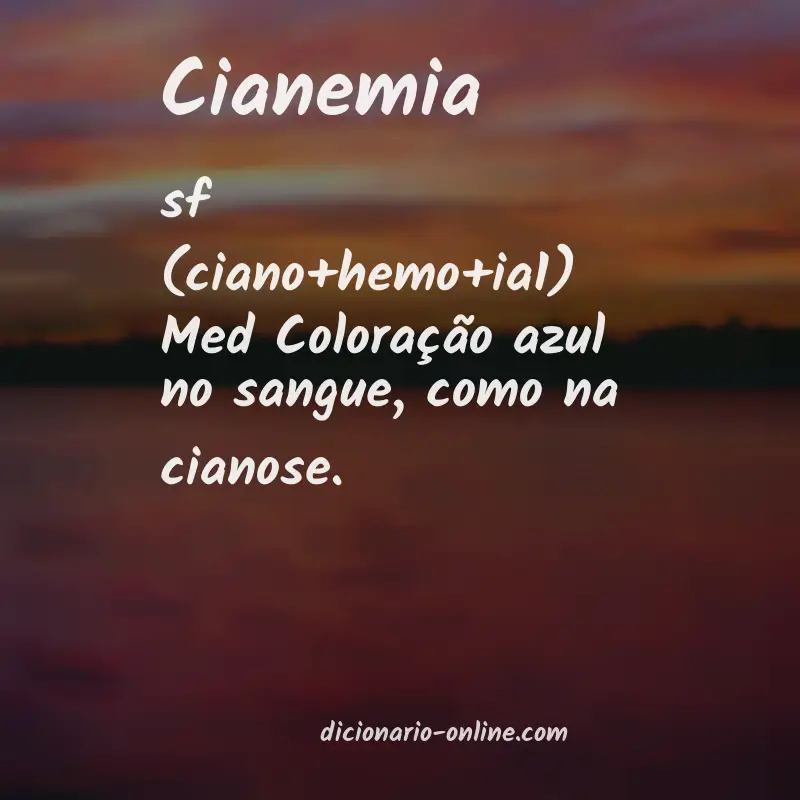 Significado de cianemia