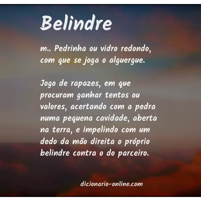 Significado de belindre