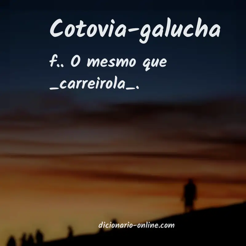Significado de cotovia-galucha