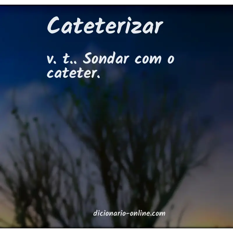 Significado de cateterizar